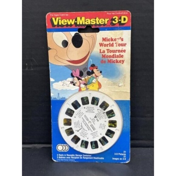 Sealed Disney's Mickey Mouse Mickey's World Tour Cartoon View Master Reel! VTG - Picture 1 of 3